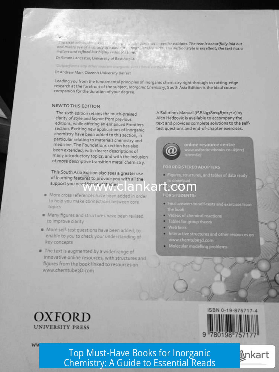Top Must-Have Books for Inorganic Chemistry: A Guide to Essential Reads