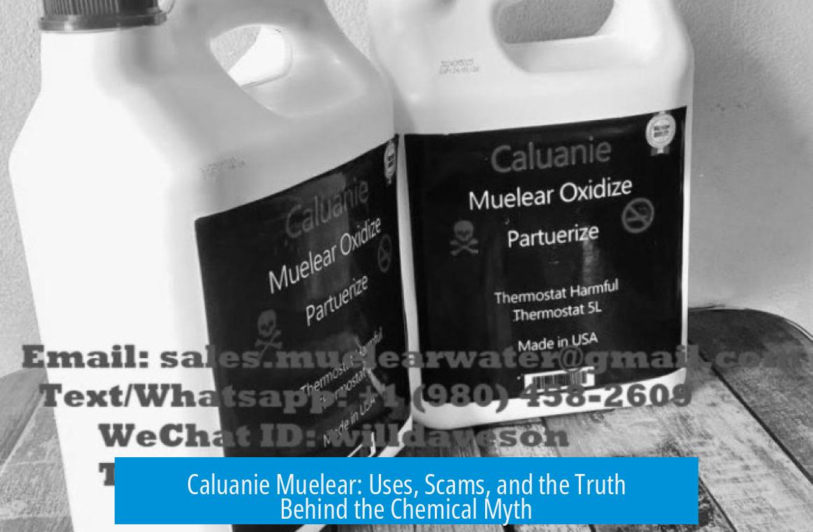 Caluanie Muelear: Uses, Scams, and the Truth Behind the Chemical Myth