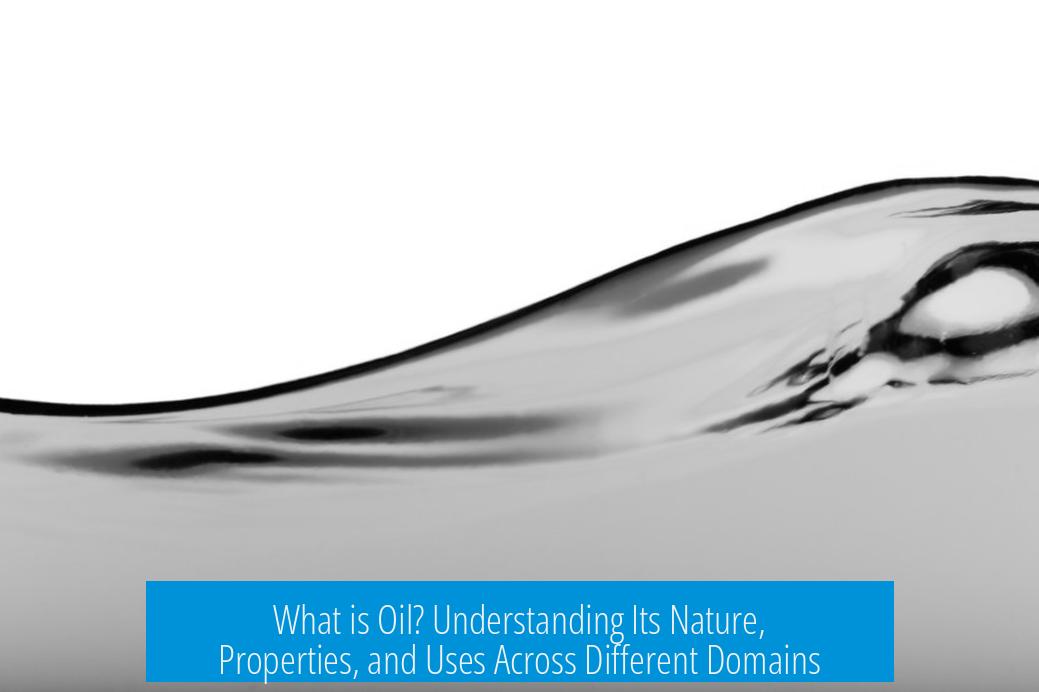 What is Oil? Understanding Its Nature, Properties, and Uses Across Different Domains