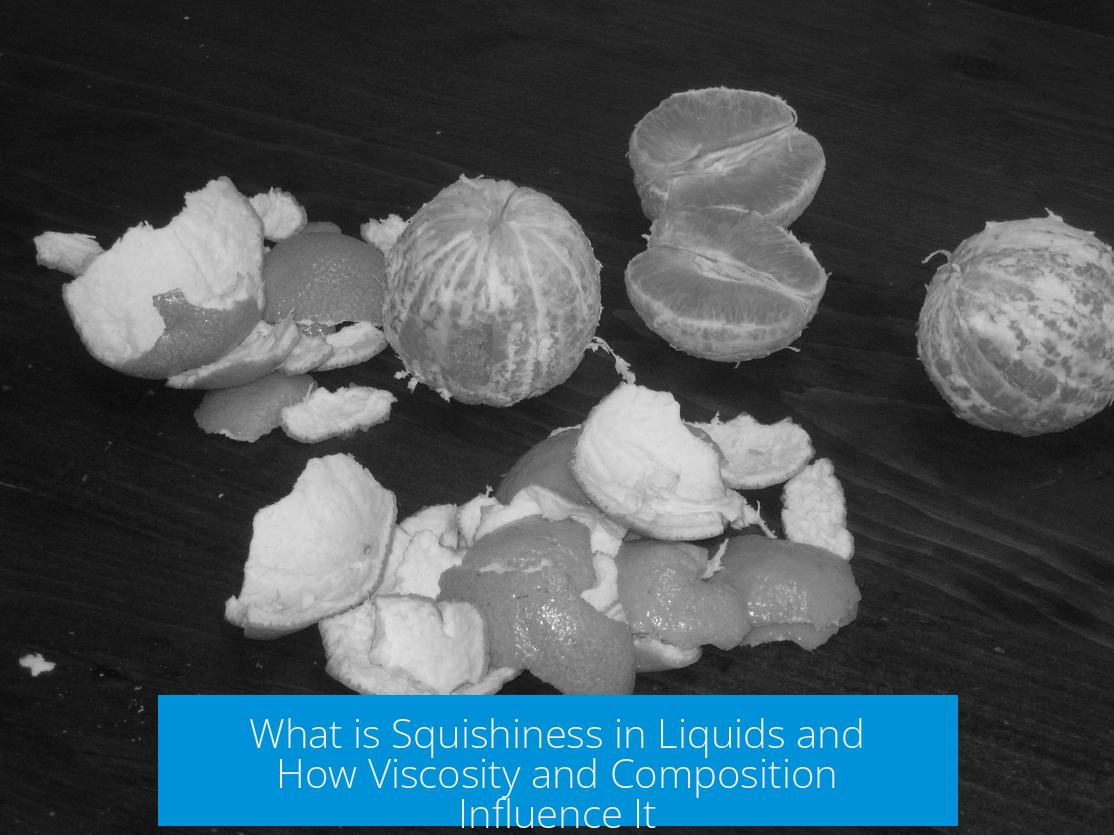 What is Squishiness in Liquids and How Viscosity and Composition Influence It