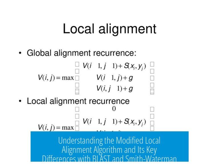 Understanding the Modified Local Alignment Algorithm and Its Key Differences with BLAST and Smith-Waterman