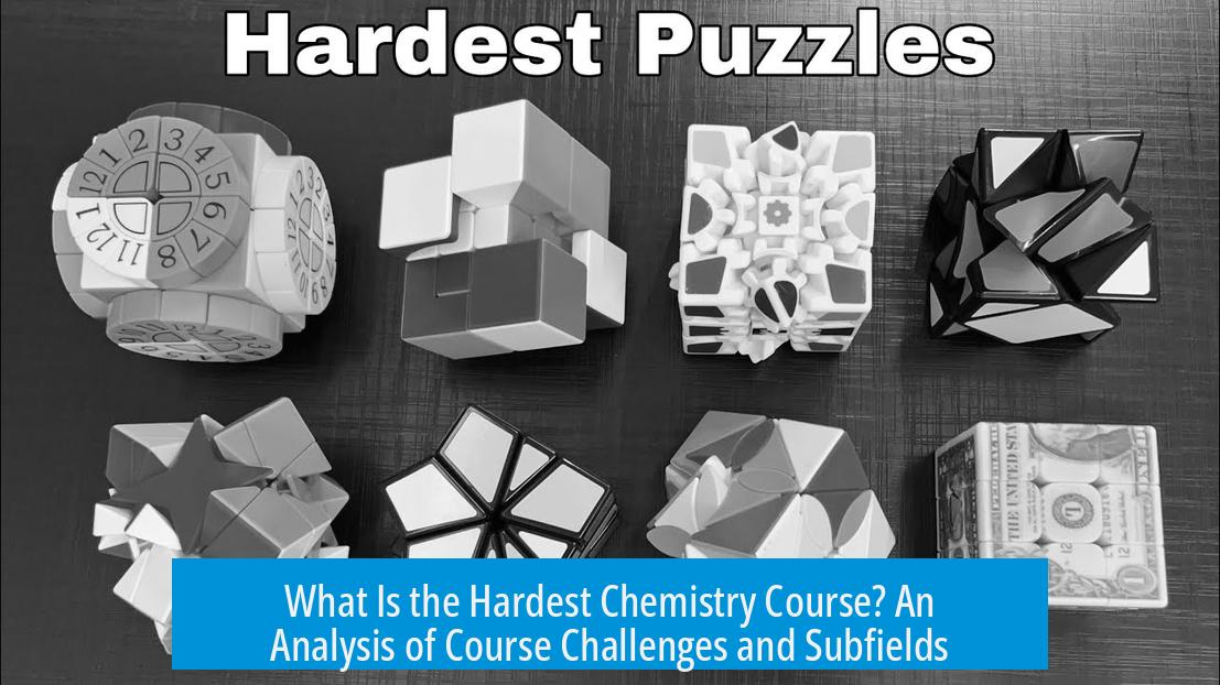 What Is the Hardest Chemistry Course? An Analysis of Course Challenges and Subfields