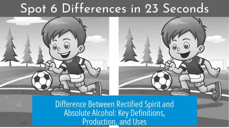 Difference Between Rectified Spirit and Absolute Alcohol: Key Definitions, Production, and Uses
