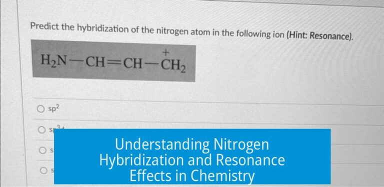 Understanding Nitrogen Hybridization and Resonance Effects in Chemistry
