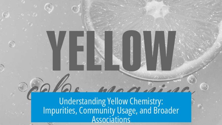 Understanding Yellow Chemistry: Impurities, Community Usage, and Broader Associations