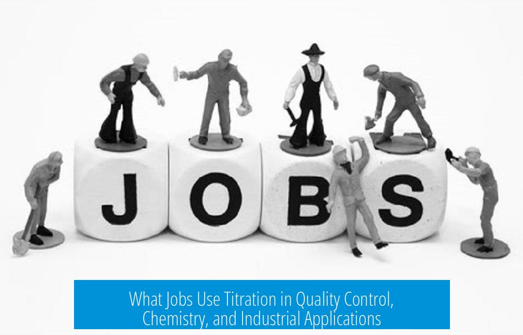 What Jobs Use Titration in Quality Control, Chemistry, and Industrial Applications