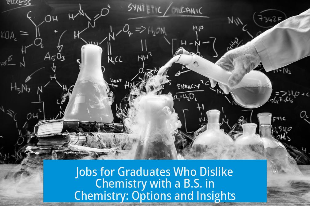 Jobs for Graduates Who Dislike Chemistry with a B.S. in Chemistry: Options and Insights