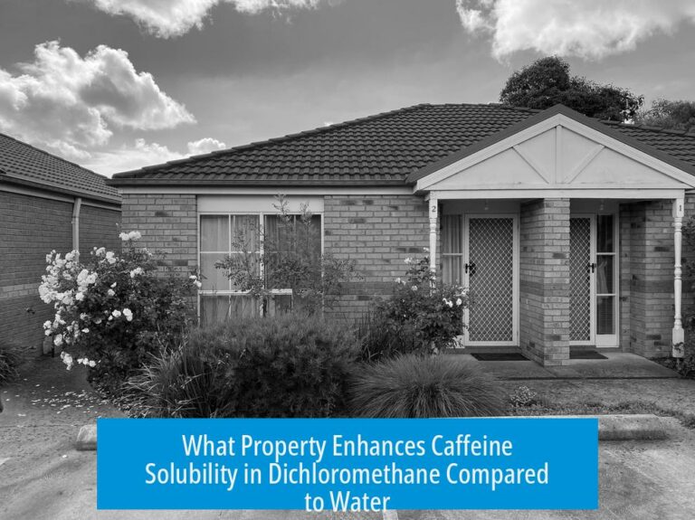 What Property Enhances Caffeine Solubility in Dichloromethane Compared to Water