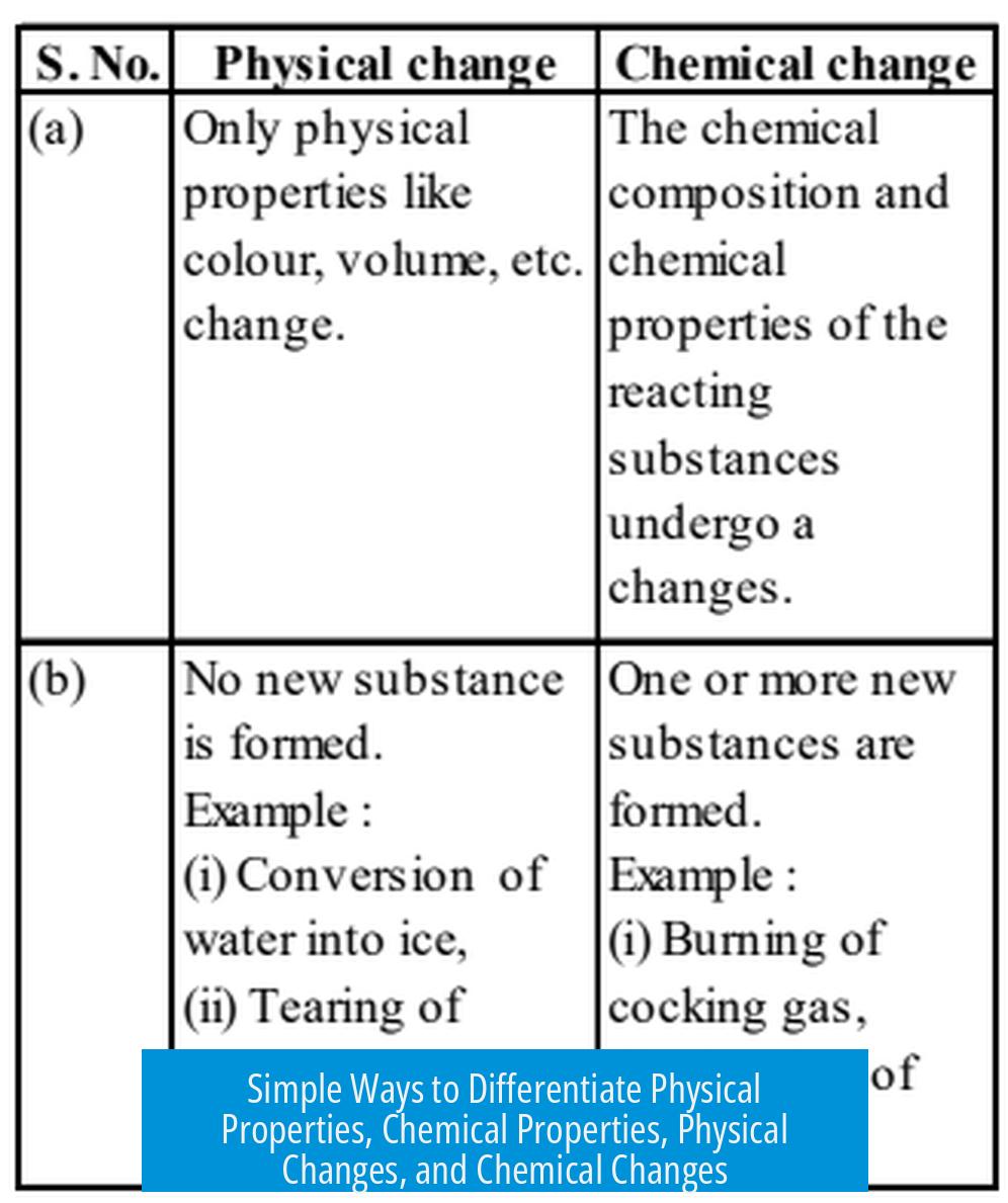 Simple Ways to Differentiate Physical Properties, Chemical Properties, Physical Changes, and Chemical Changes