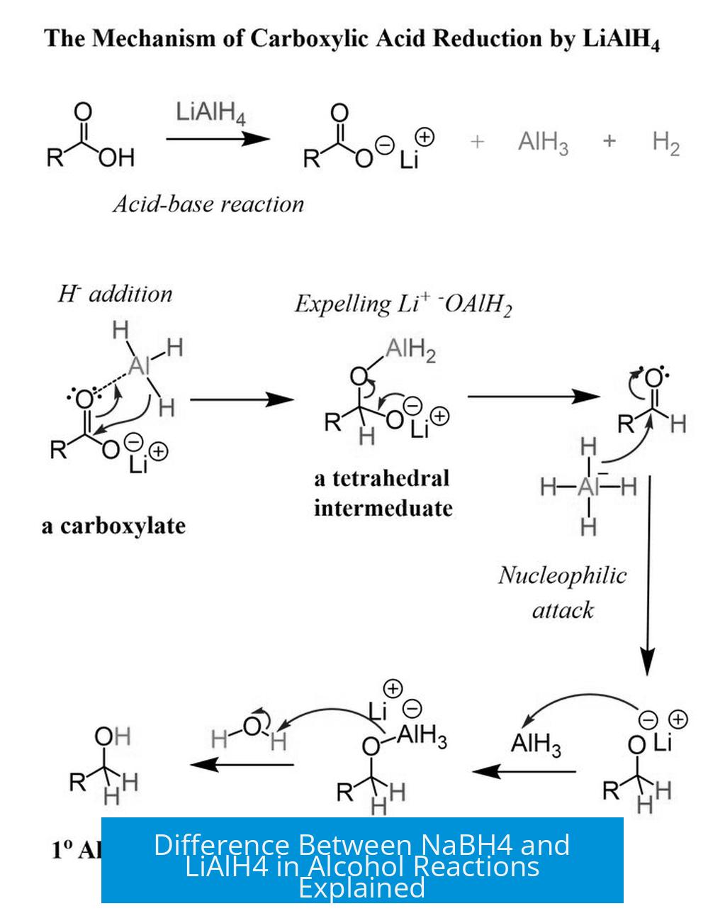 Difference Between NaBH4 and LiAlH4 in Alcohol Reactions Explained