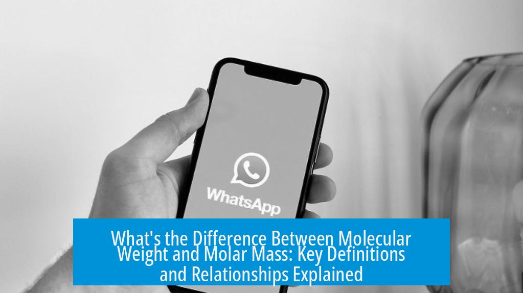 What's the Difference Between Molecular Weight and Molar Mass: Key Definitions and Relationships Explained