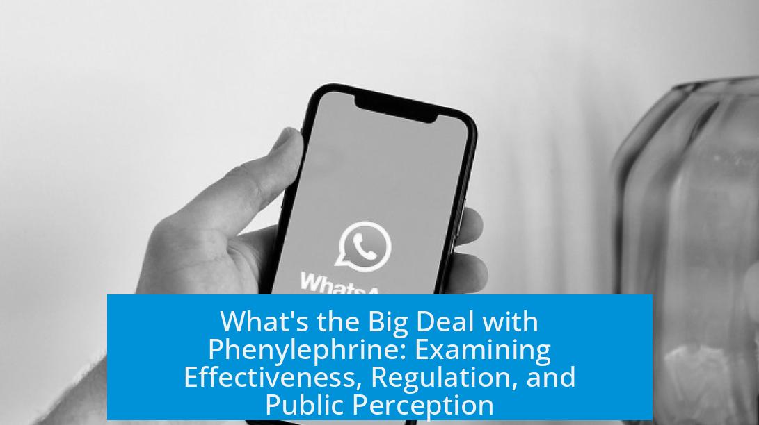 What's the Big Deal with Phenylephrine: Examining Effectiveness, Regulation, and Public Perception