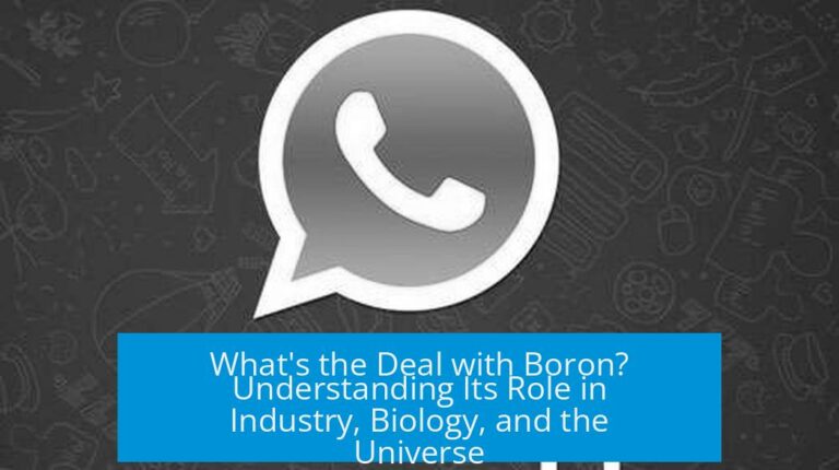 What's the Deal with Boron? Understanding Its Role in Industry, Biology, and the Universe