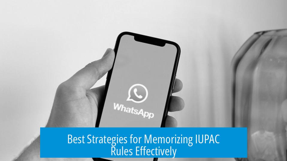 Best Strategies for Memorizing IUPAC Rules Effectively