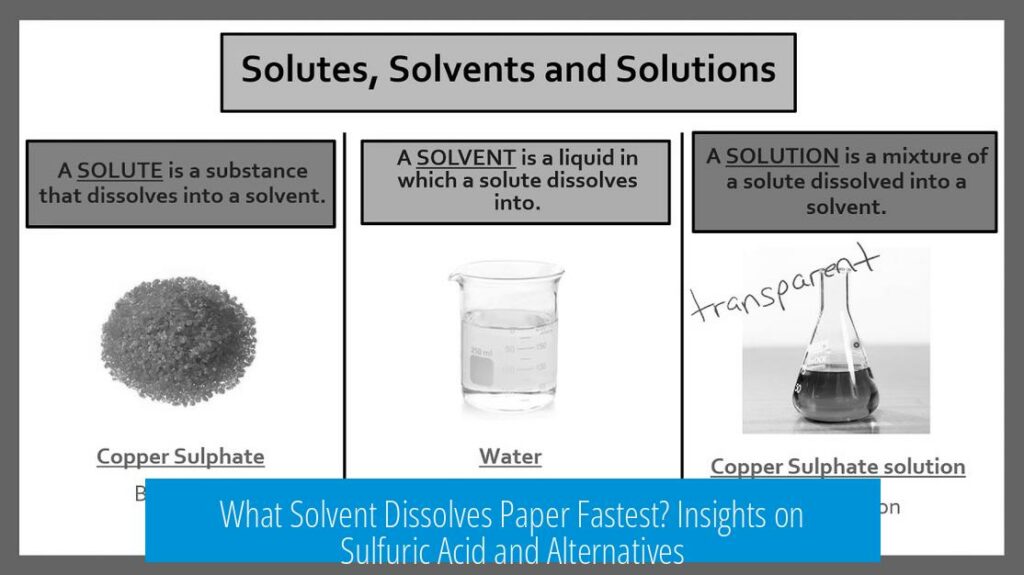 What Solvent Dissolves Paper Fastest? Insights on Sulfuric Acid and Alternatives