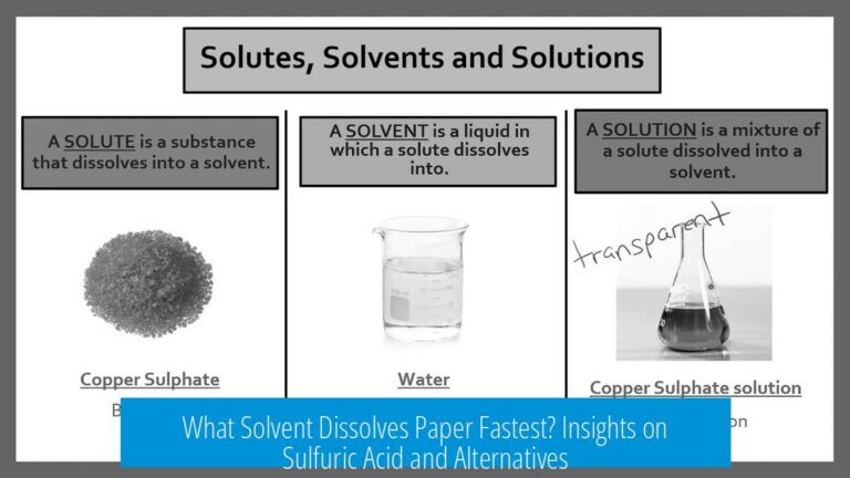 What Solvent Dissolves Paper Fastest? Insights on Sulfuric Acid and Alternatives