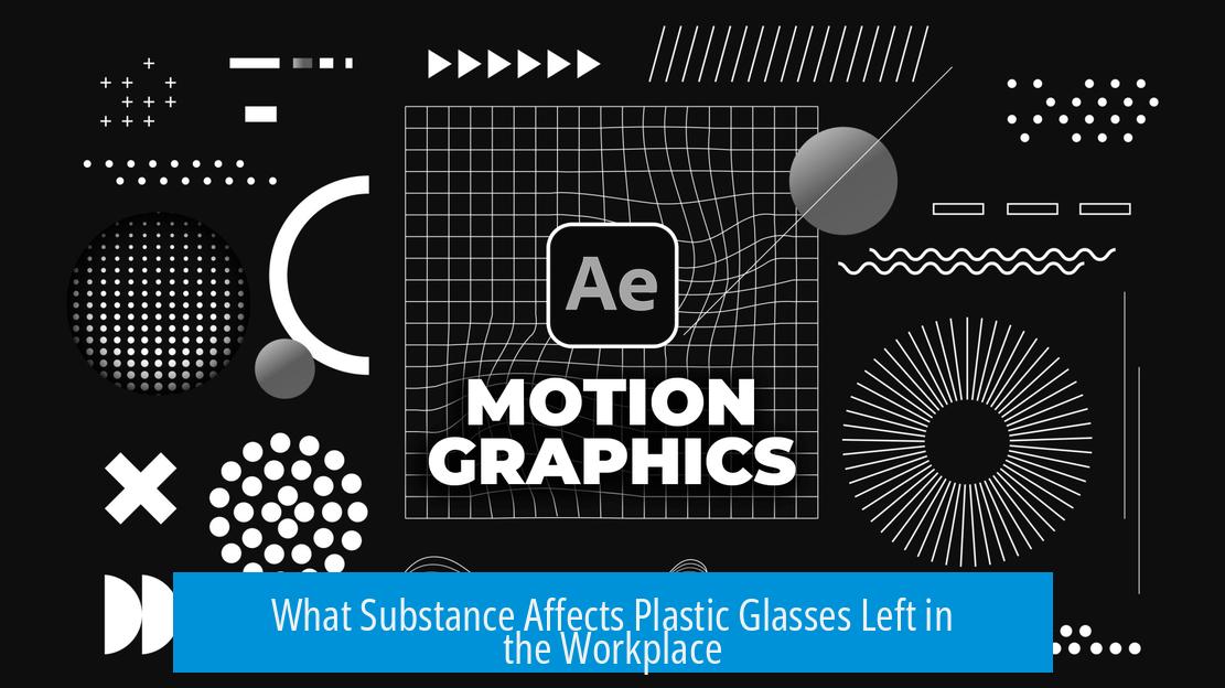 What Substance Affects Plastic Glasses Left in the Workplace