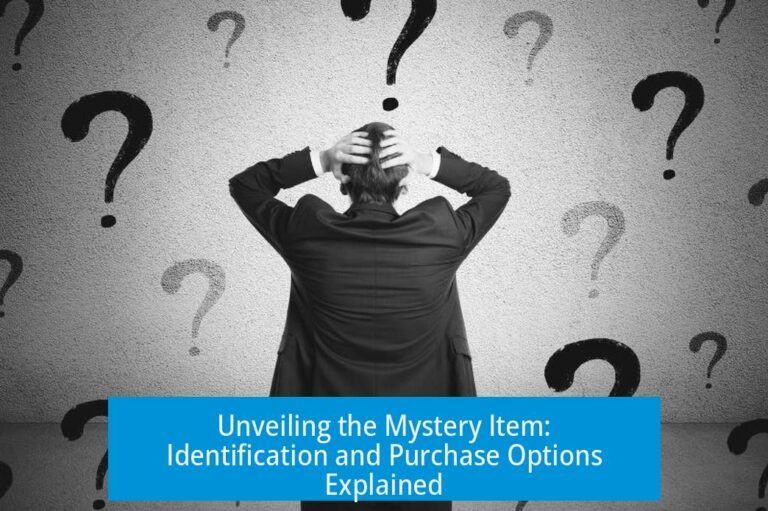 Unveiling the Mystery Item: Identification and Purchase Options Explained