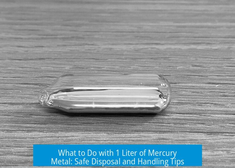 What to Do with 1 Liter of Mercury Metal: Safe Disposal and Handling Tips