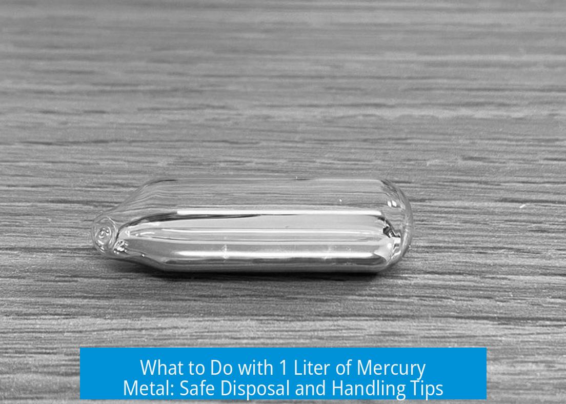 What to Do with 1 Liter of Mercury Metal: Safe Disposal and Handling Tips