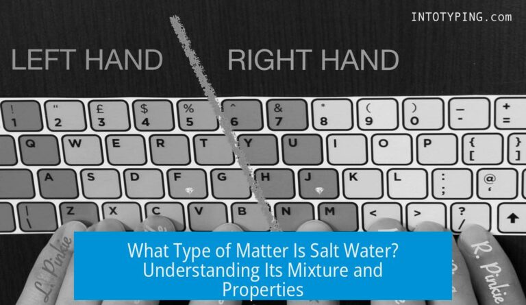 What Type of Matter Is Salt Water? Understanding Its Mixture and Properties