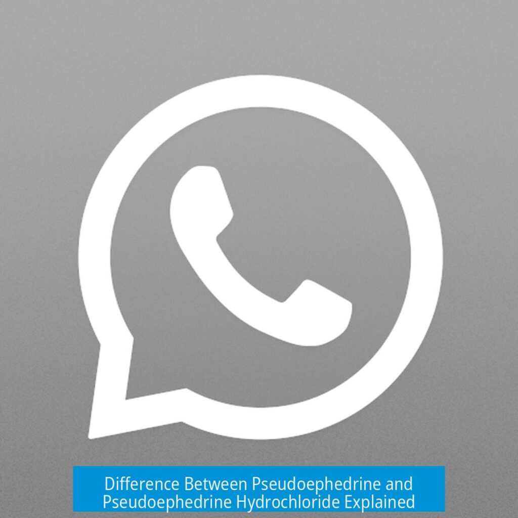 Difference Between Pseudoephedrine and Pseudoephedrine Hydrochloride Explained