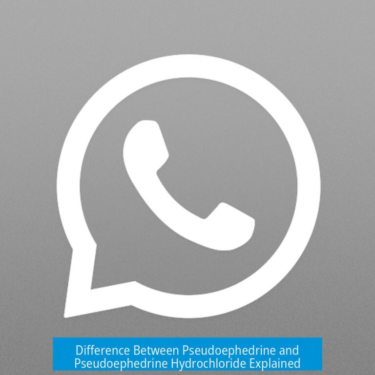 Difference Between Pseudoephedrine and Pseudoephedrine Hydrochloride Explained