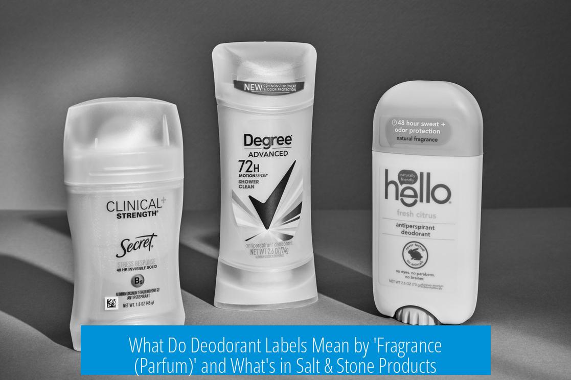 What Do Deodorant Labels Mean by 'Fragrance (Parfum)' and What's in Salt & Stone Products