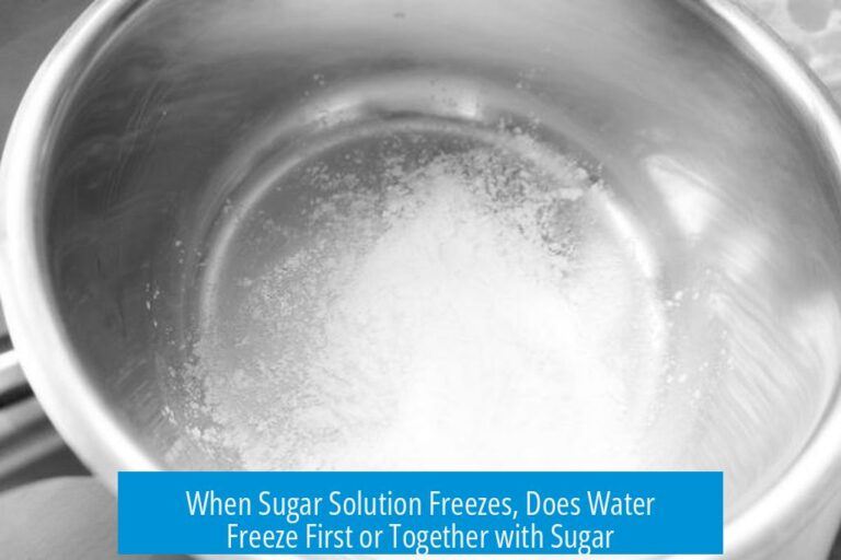 When Sugar Solution Freezes, Does Water Freeze First or Together with Sugar