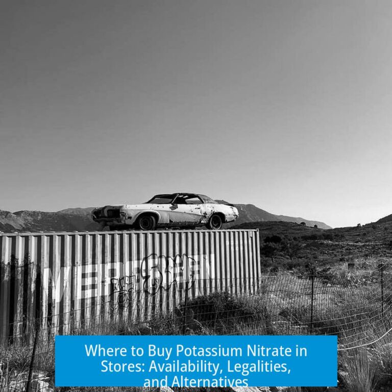Where to Buy Potassium Nitrate in Stores: Availability, Legalities, and Alternatives