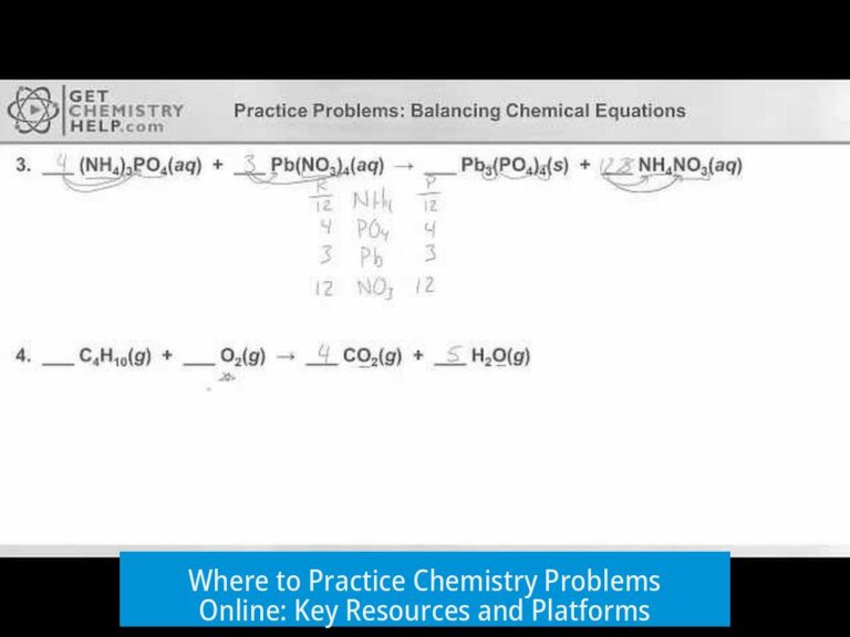 Where to Practice Chemistry Problems Online: Key Resources and Platforms
