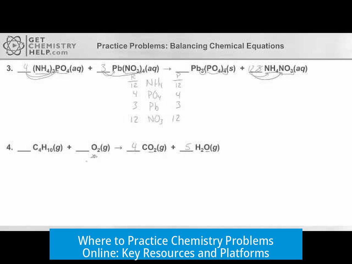 Where to Practice Chemistry Problems Online: Key Resources and Platforms