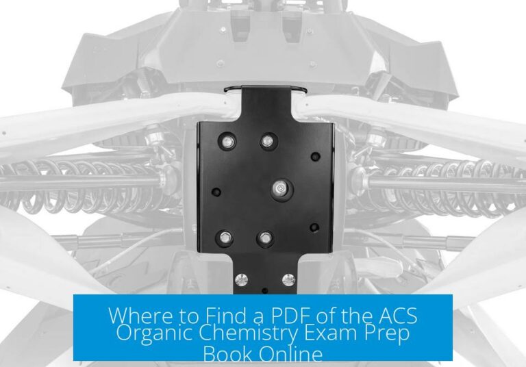 Where to Find a PDF of the ACS Organic Chemistry Exam Prep Book Online