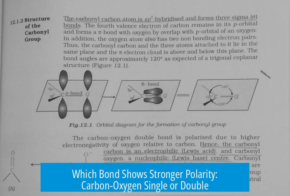 Which Bond Shows Stronger Polarity: Carbon-Oxygen Single or Double