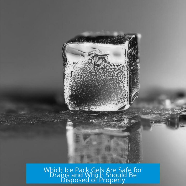 Which Ice Pack Gels Are Safe for Drains and Which Should Be Disposed of Properly