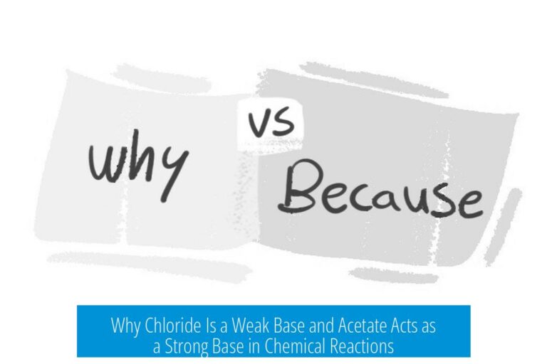 Why Chloride Is a Weak Base and Acetate Acts as a Strong Base in Chemical Reactions