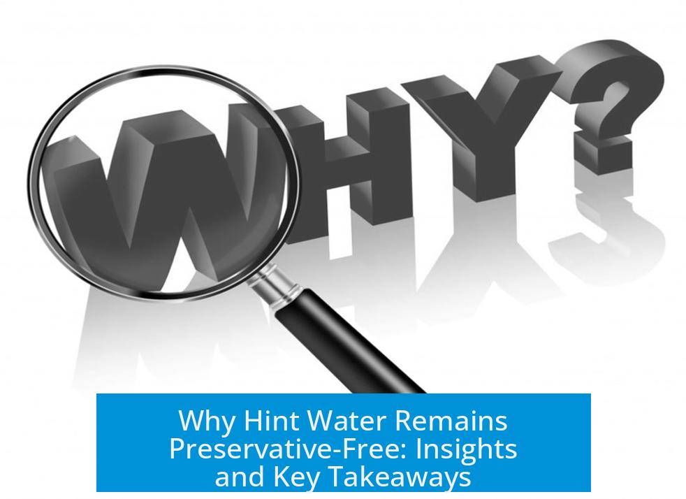 Why Hint Water Remains Preservative-Free: Insights and Key Takeaways