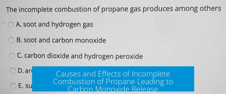 Causes and Effects of Incomplete Combustion of Propane Leading to Carbon Monoxide Release
