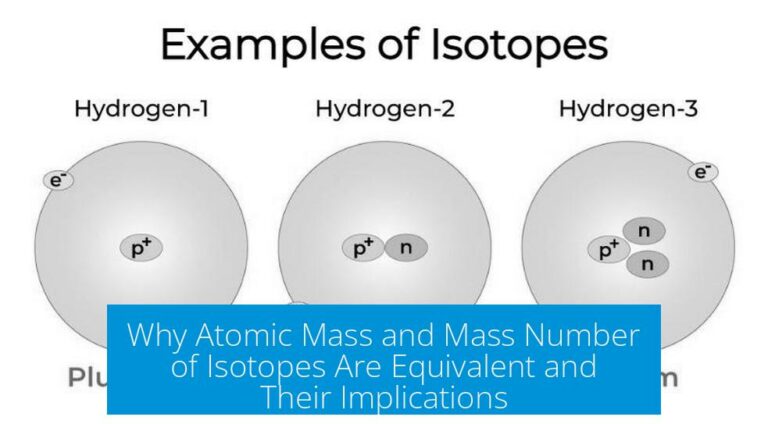 Why Atomic Mass and Mass Number of Isotopes Are Equivalent and Their Implications