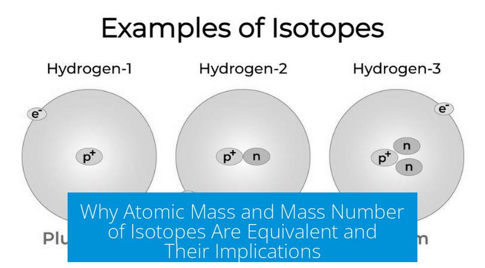 Why Atomic Mass and Mass Number of Isotopes Are Equivalent and Their Implications