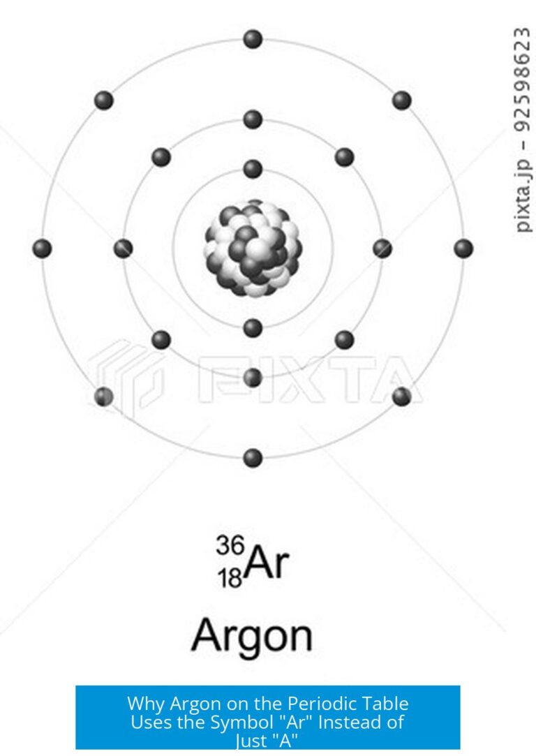 Why Argon on the Periodic Table Uses the Symbol "Ar" Instead of Just "A"