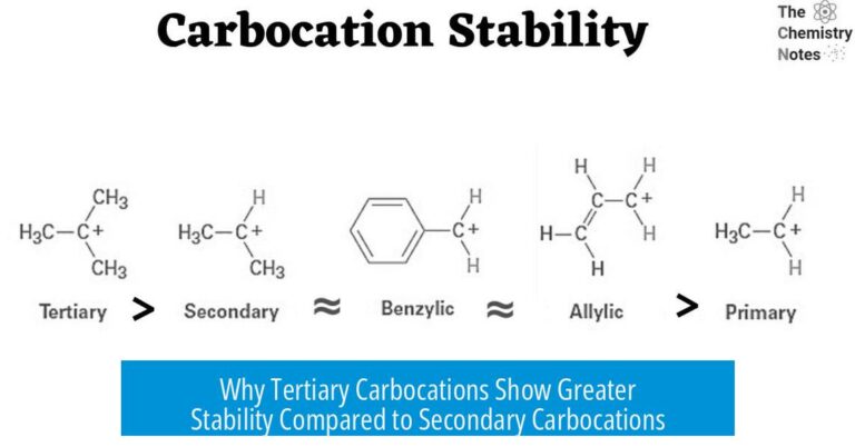 Why Tertiary Carbocations Show Greater Stability Compared to Secondary Carbocations