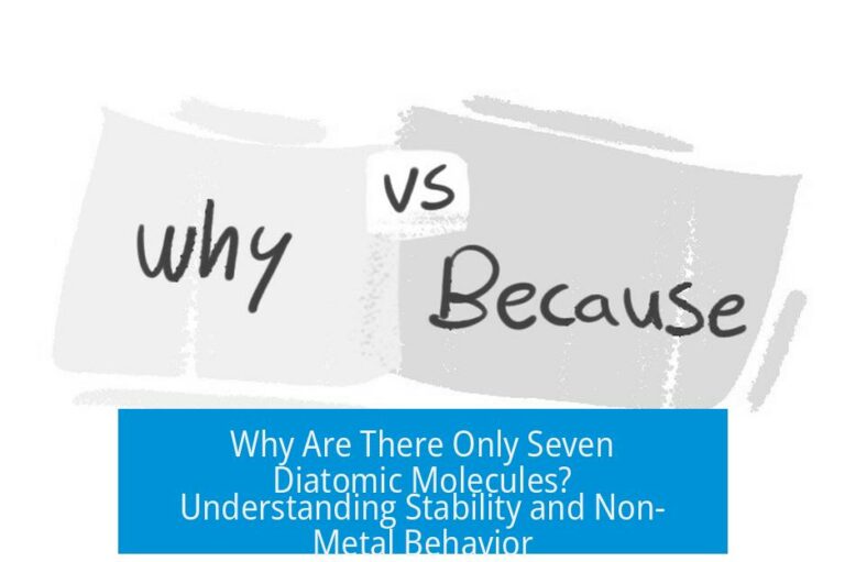 Why Are There Only Seven Diatomic Molecules? Understanding Stability and Non-Metal Behavior