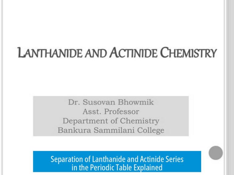 Separation of Lanthanide and Actinide Series in the Periodic Table Explained