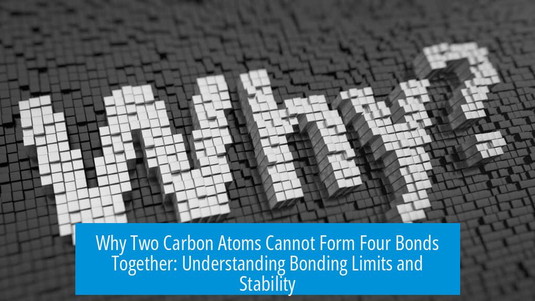 Why Two Carbon Atoms Cannot Form Four Bonds Together: Understanding Bonding Limits and Stability
