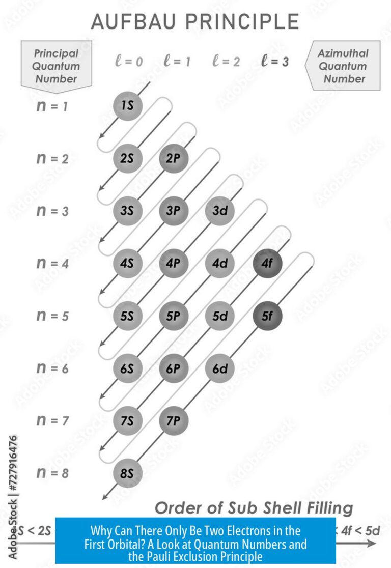 Why Can There Only Be Two Electrons in the First Orbital? A Look at Quantum Numbers and the Pauli Exclusion Principle