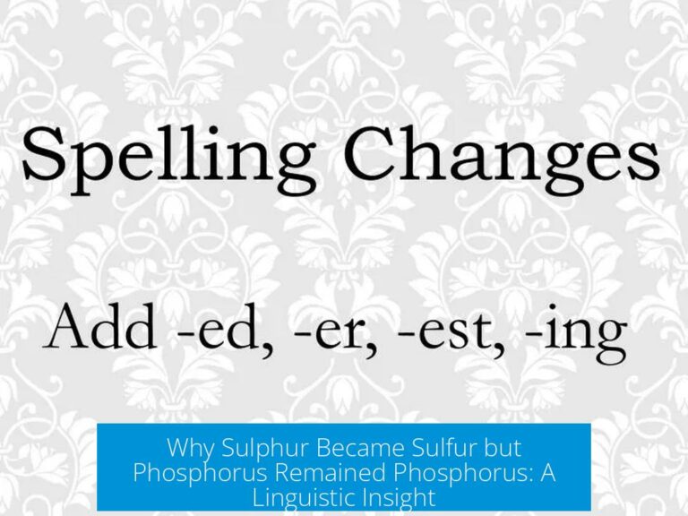 Why Sulphur Became Sulfur but Phosphorus Remained Phosphorus: A Linguistic Insight