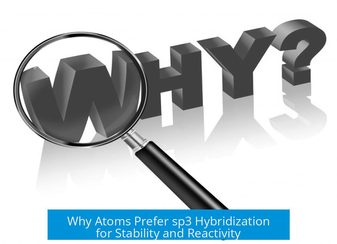Why Atoms Prefer sp3 Hybridization for Stability and Reactivity