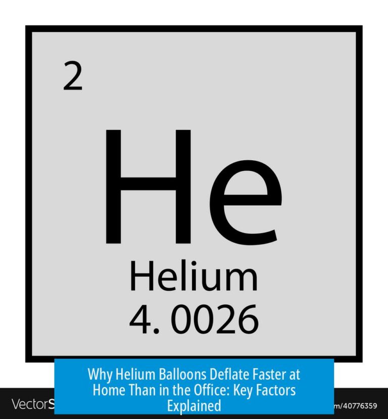 Why Helium Balloons Deflate Faster at Home Than in the Office: Key Factors Explained