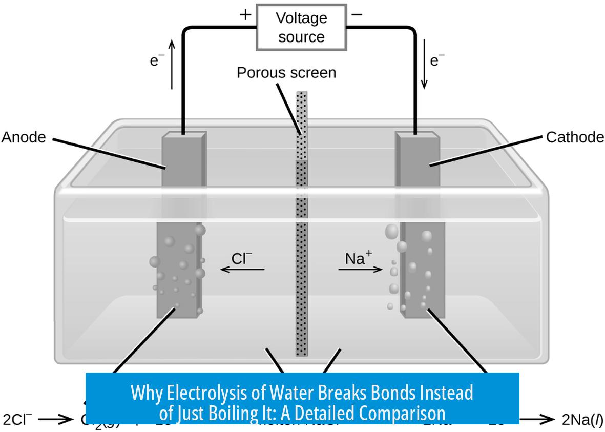 Why Electrolysis of Water Breaks Bonds Instead of Just Boiling It: A Detailed Comparison